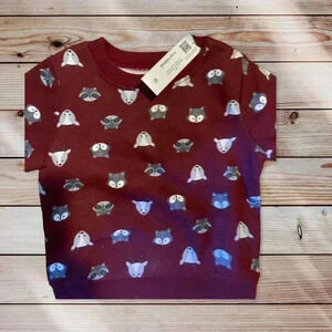 Garanimals Baby Boys Maroon Woods Fox Dear Sweatshirt Size 24M NEW